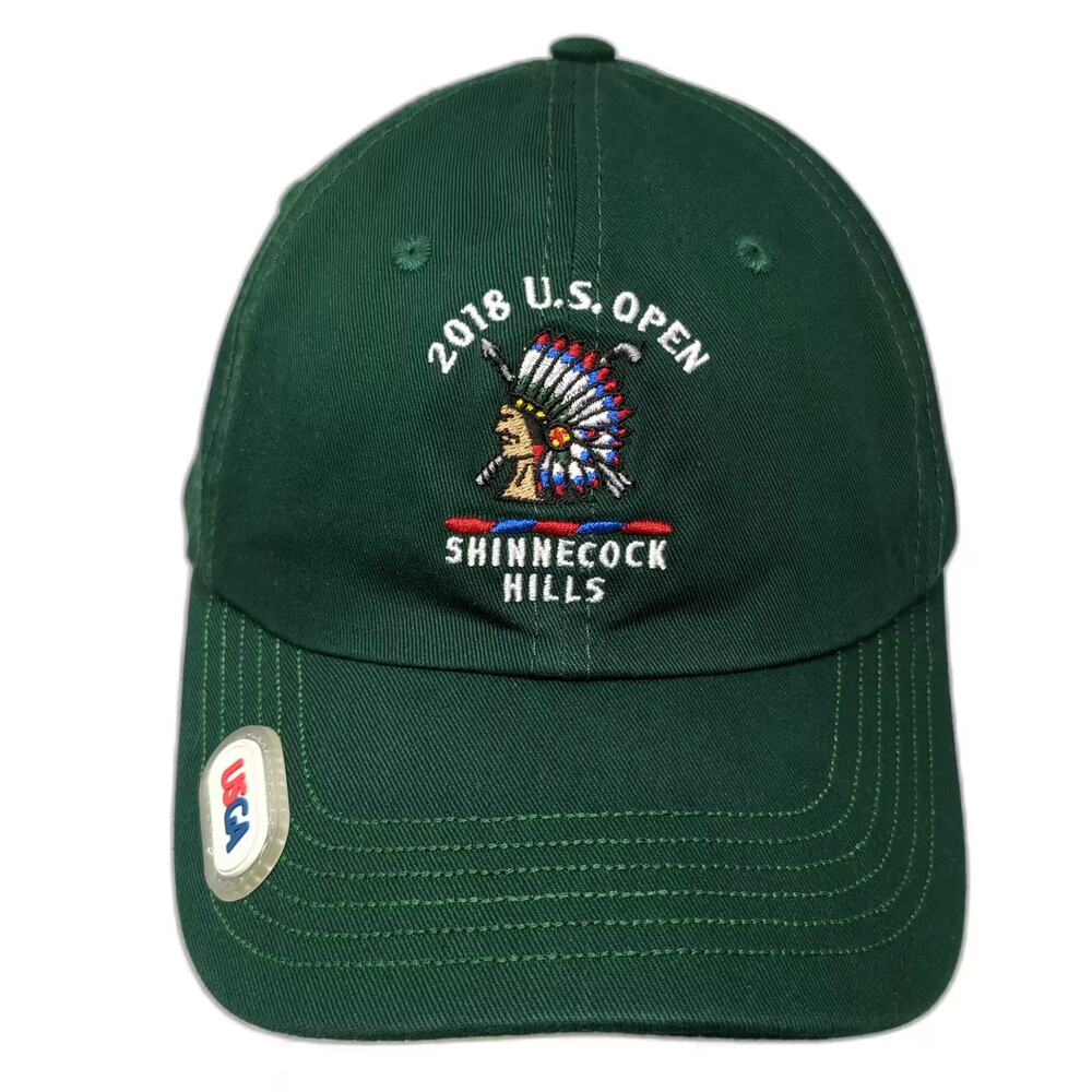 USGA 2018 US Open Shinnecock Hills Member Green Baseball Cap Hat OS Slideback